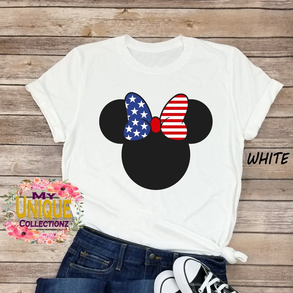 July 4th Minnie Mouse Disney Shirt, USA Flag